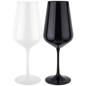 Набор бокалов для вина 2шт 450мл BLACK&WHITE Bohemia Crystal 674-747