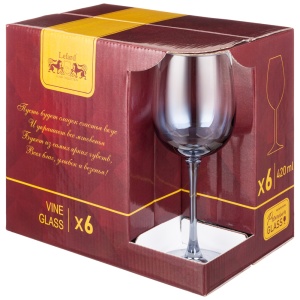 Набор бокалов для вина 6шт 420мл ЧЕРНОЕ МОРЕ ОМБРЕ Lefard 194-731 фото 2
