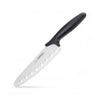 Нож для нарезки 16см CHEF Сантоку черная ручка Attribute AKC026