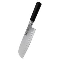 Нож для нарезки 17,8см DRAGON Сантоку черная ручка Tima DR-09
