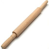 Скалка 49,5*4см деревянная (большая) с крутящимися ручками Vega 40-33