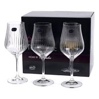 Набор бокалов для вина 6шт 350мл TULIPA OPTIC декорированные Crystalex 40894/36/350