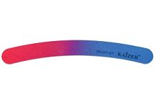 Пилочка для ногтей 17,5см KAIZER шлифовочная дерев. основа бумеранг (розово-голубой) 703147