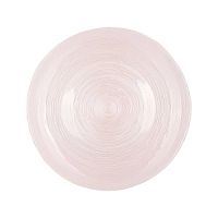 Тарелка десертная розовое стекло 21см BEAUTY PINK Аксам 339-156