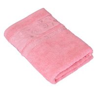 Полотенце махровое 50*85см Роуз 420г/м2 розовый ОТК