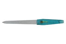Пилочка для ногтей 15см KAIZER алмазная метал. основа (зеленый люрекс) 701032