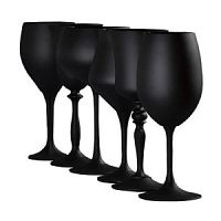 Набор бокалов для вина 6шт 350мл ШАХМАТЫ черные Crystalex 40934/350/D5220