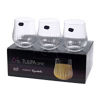 Набор стаканов 6шт 350мл TULIPA OPTIC декорированные Crystalex 25300/36/350