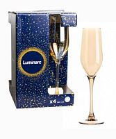 Набор фужеров для шампанского 4шт 160мл ЗОЛОТОЙ МЕД Luminarc P9307