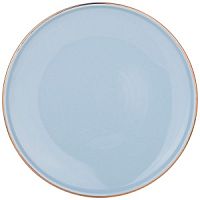 Тарелка десертная керамика 20,5см SOLO бледно-голубой Bronco 577-160