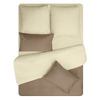 КПБ Евро сатин 50*70см+70*70см однотонный CARIBOU Amore Mio Euro BZ QR Spo