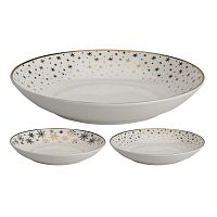 Тарелка суповая фарфор 20,5см СНЕЖИНКИ 2 дизайна Купман 628110690