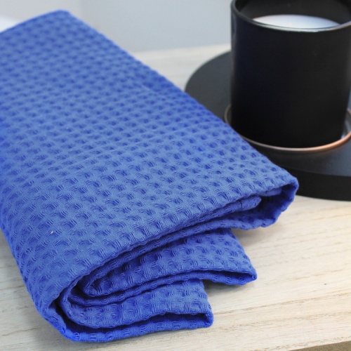 Полотенце вафельное 70*140см СИНИЙ Votex Home 572