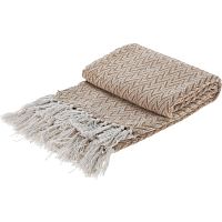 Плед 130*170см хлопок ESSENTIALS ЕЛОЧКА бежевый Купман A35940220