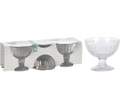 Набор креманок стекло 3шт 200мл ЛИНИИ Купман YE6000090 Набор креманок стекло 3шт 200мл ЛИНИИ Купман YE6000090