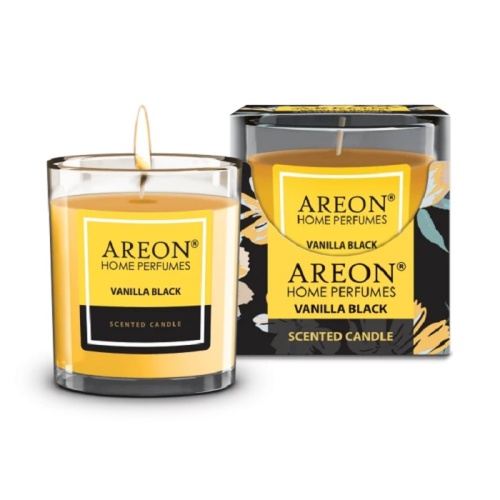 Аромасвеча в стакане 120г VANILLA BLACK Areon ARE-CR02