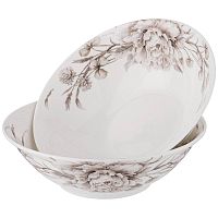 Набор салатников фарфор 2шт 16см 500мл БЕЛЫЙ ЦВЕТОК Lefard 415-2132