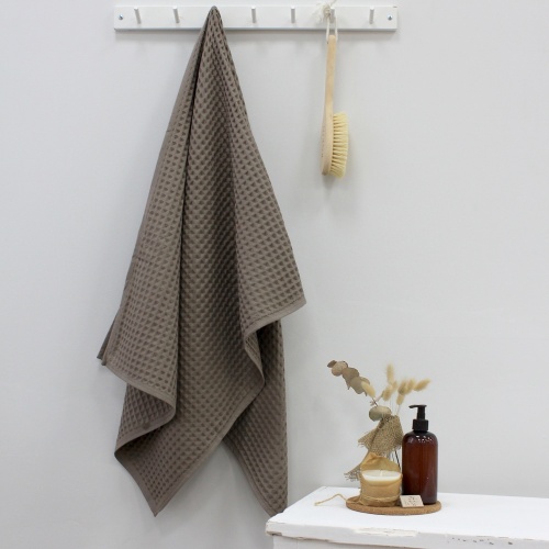 Полотенце вафельное 67*140см БОХО какао Votex Home