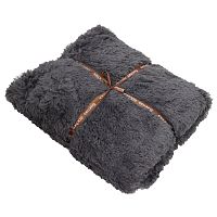 Плед 220*240см мех ТЕМНО-СЕРЫЙ длинный ворс Buenas Noches TF F072DKGY 2224 ДВ 19-3918