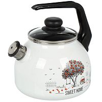 Чайник эмаль 3,0л Appetite APPLE TREE свисток индукция 4с209я