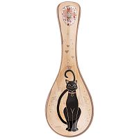 Подставка под ложку 25*9*3см ПАРИЖСКИЕ КОТЫ черный Agness 358-1724