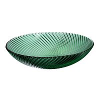 Блюдо из стекла 29см DELI GLASS ЗЕЛЕНЫЙ глубокое Regent EQ2001-2G/L1