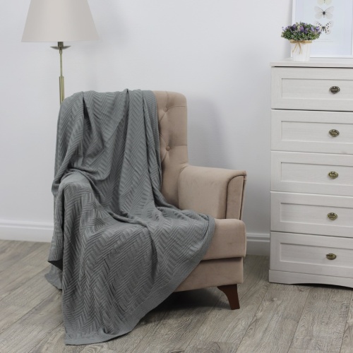 Плед 150*200см акрил СЕРЫЙ Buenas Noches SV lta 1520 GY