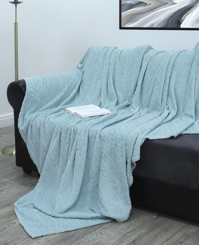 Плед 150*200см фланель P-Косичка МЕНТОЛОВЫЙ Absolute TF FNC ME 1520