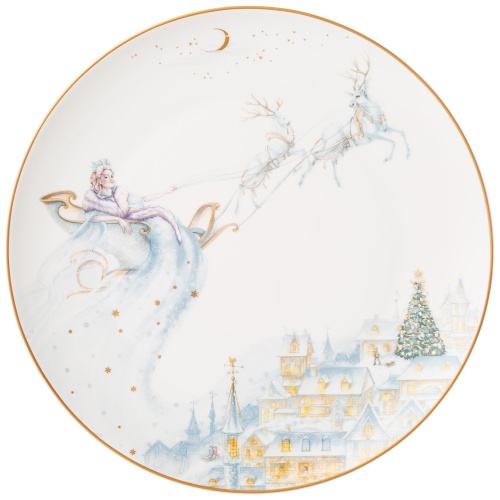 Тарелка обеденная фарфор 25,5см СНЕЖНАЯ КОРОЛЕВА Lefard 590-548