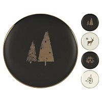 Тарелка обеденная фарфор 26см НОВЫЙ ГОД 4 дизайна Купман Q75990800