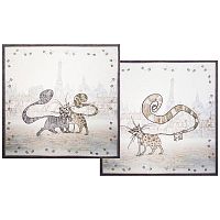 Набор салфеток 2шт сервировочные 40*40см КОТИКИ Santalino 850-715-8