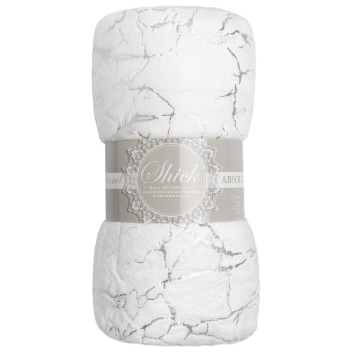 Плед 150*200см фланель M-Мрамор БЕЛЫЙ Absolute TF FNL W-SL 1520