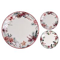 Тарелка обеденная фарфор 27см РОЖДЕСТВО 2 дизайна Купман DN1900390