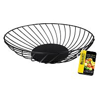 Фруктовница стальная 28*7,5см TRINA BLACK Regent 93-TR-01-24