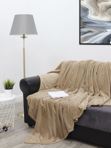 Плед 200*220см фланель R-Ромбики БЕЖЕВЫЙ Absolute TF FNJ BE 2022 13-1014