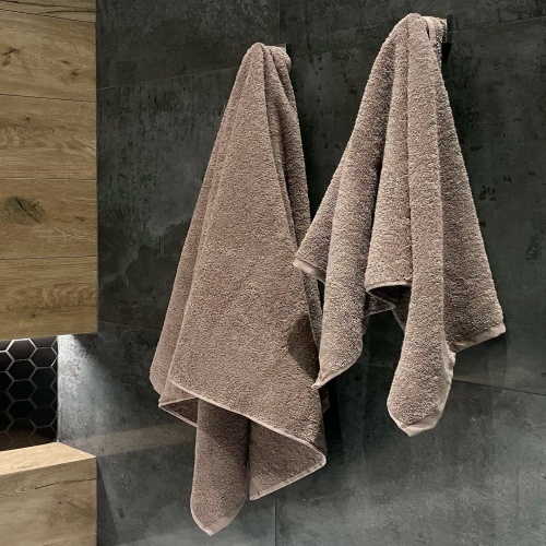 Полотенце махровое 50*90см КРОНОС 450г/м2 королевский песок Он и Она