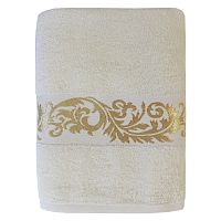 Полотенце махровое 50*85см ЗОЛОТАЯ ОСЕНЬ 400г/м2 молочный Al-Teks