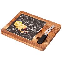 Набор для сыра 3пр BUFFET СЫРЫ (доска+нож+подставка) Lefard 263-1188