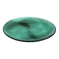 Блюдо из стекла 32см DELI GLASS ЗЕЛЕНЫЙ сервировочное Regent EQ2002-5G/L1