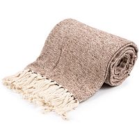 Плед 130*170см хлопок ESSENTIALS ЕЛОЧКА коричневый Купман A35823390