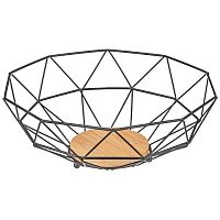 Фруктовница стальная 28*10см BLACK Agness 790-364
