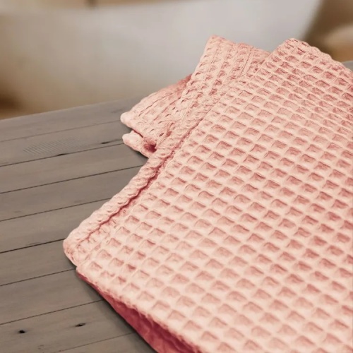 Полотенце вафельное 67*140см БОХО пудра Votex Home 760