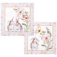 Набор салфеток 2шт сервировочные 40*40см SENSE КРОЛИКИ Santalino 850-738-8