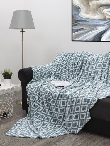 Плед 150*200см фланель ЗЕЛЕНЫЙ Absolute TF FNJp GR2 ME4 1520 15-5210