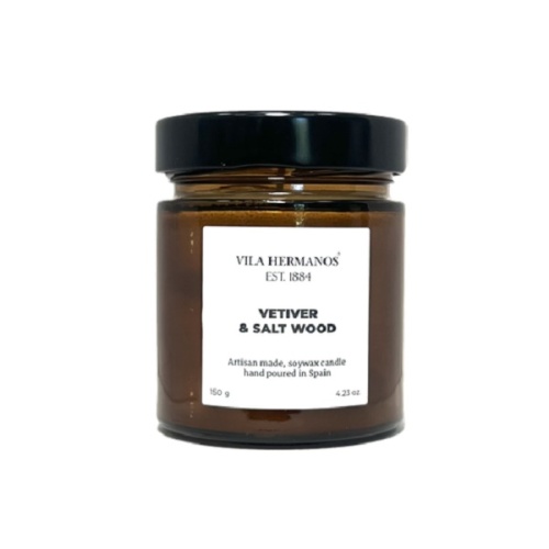 Аромасвеча в банке 150г APOTHECARY VETIVER&SALT WOOD Vila Hermanos