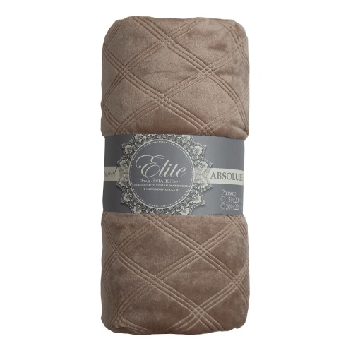 Плед 200*220см фланель C-Клетка БЕЖЕВЫЙ Absolute TF FNE BE-GY3 006/2022 NC