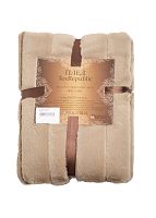 Плед 200*220см мех Полосы СЕРО-БЕЖЕВЫЙ Texrepublic TCH KS BE-GY1 2022 16-1320