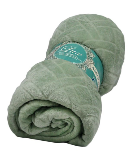 Плед 150*200см фланель W-Плетенка МЯТНЫЙ Absolute TF FNC MI 1520