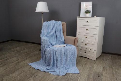 Плед 180*200см хлопок BIZZARO ГОЛУБОЙ Buenas Noches SVh 1820 BL