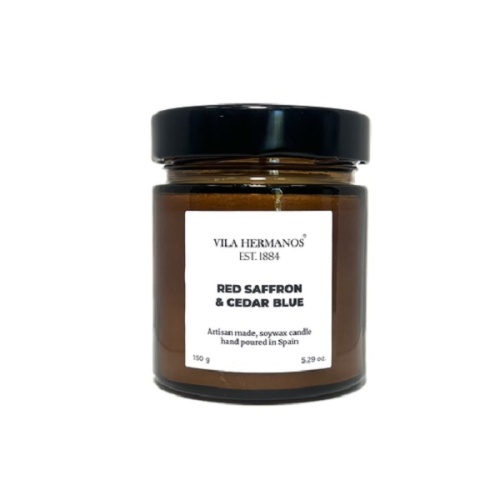 Аромасвеча в банке 150г APOTHECARY RED SAFFRON&CEDAR BLUE Vila Hermanos